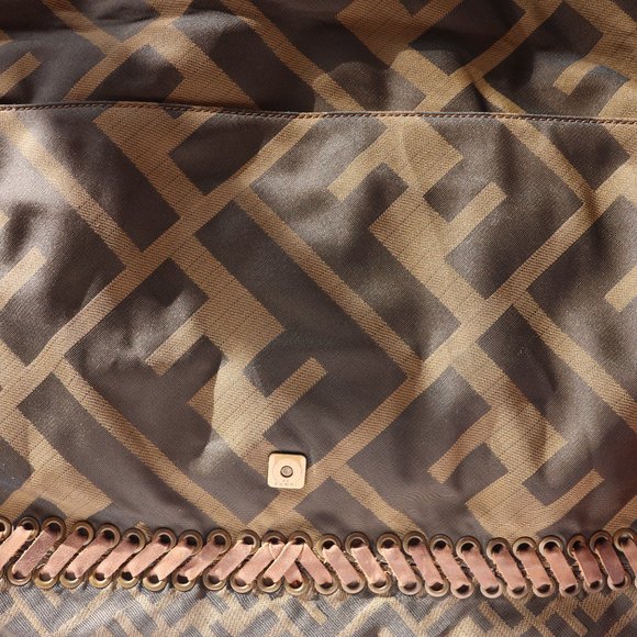 SOLD Fendi Tobacco Zucca Large Baguette Laced Bag - Picture 16 of 16